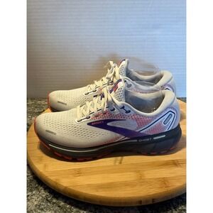 Brooks Ghost 14 Women's Running Shoes White Purple Pink Size 9